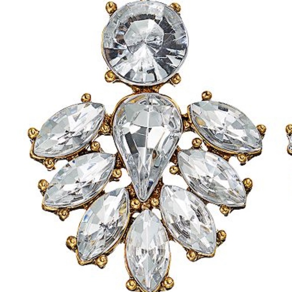 JUICY COUTURE Earrings Crystals Gold Statement Party - Picture 2 of 3